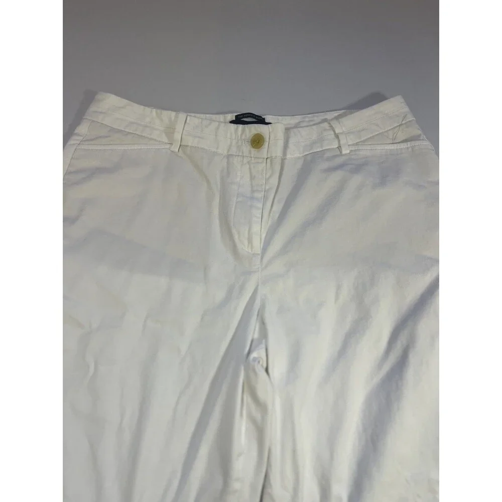 Talbots Perfect Shorts Womens 10 Petite White Cotton Stretch Casual 9" Inseam - Picture 9 of 13